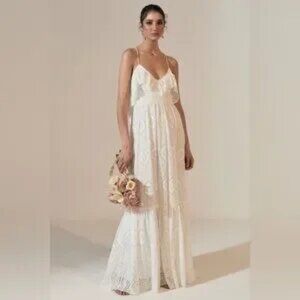 NWT SPELL & THE GYPSY Novella Gown White M